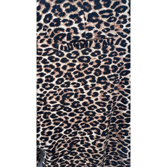 Crosby Black Brown Leopard Print Pants Leggings SMALL High Rise Knit - CJ - Picture 6 of 7